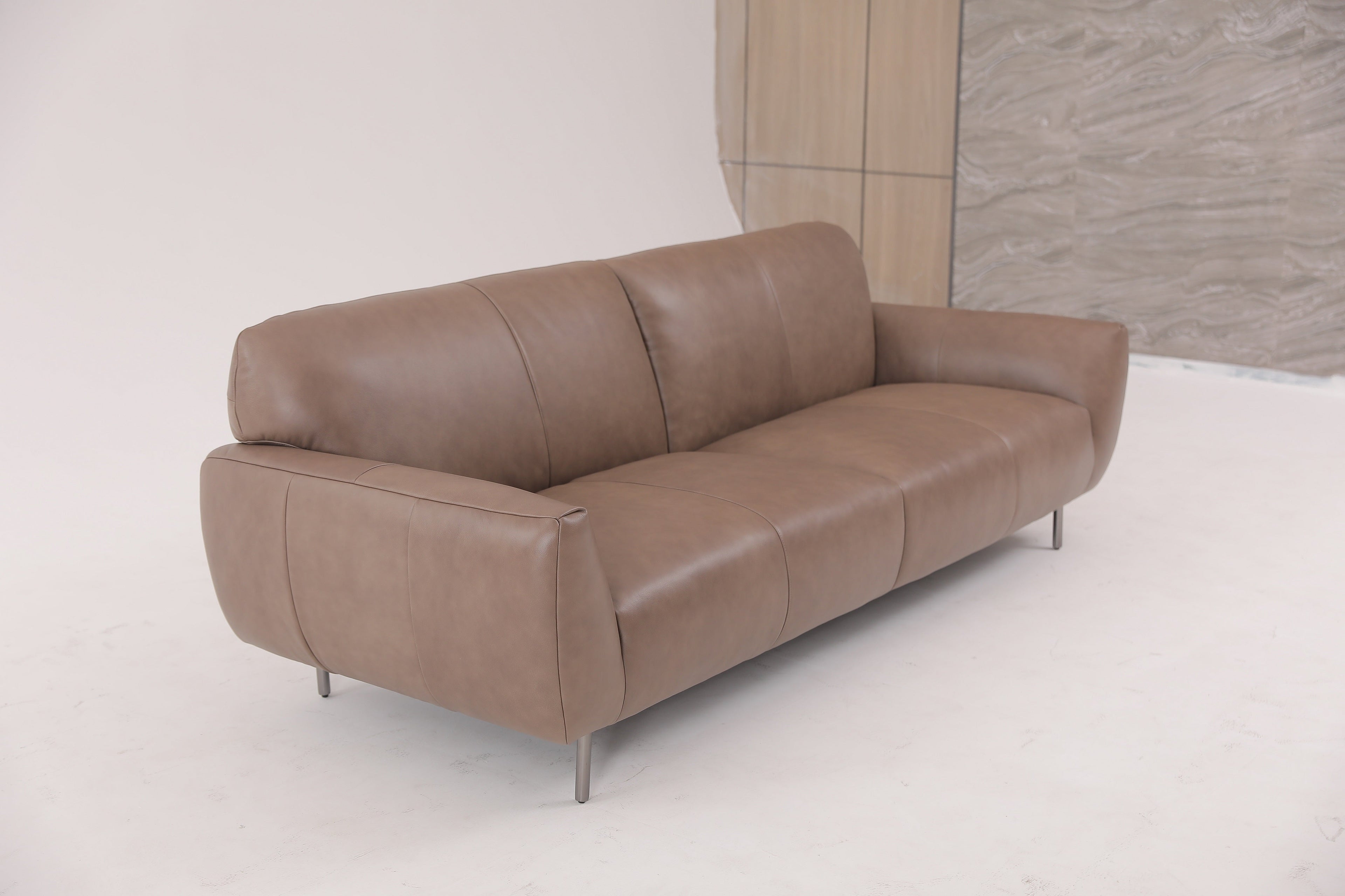 Maresme 3-seater Sofa- Full Cowhide Leather- Tan Brown