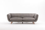 Archaic 3-seater Sofa- Full Cowhide Leather- Grey