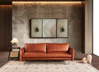Divo 3-seater Sofa- Full Cowhide Leather-Rust