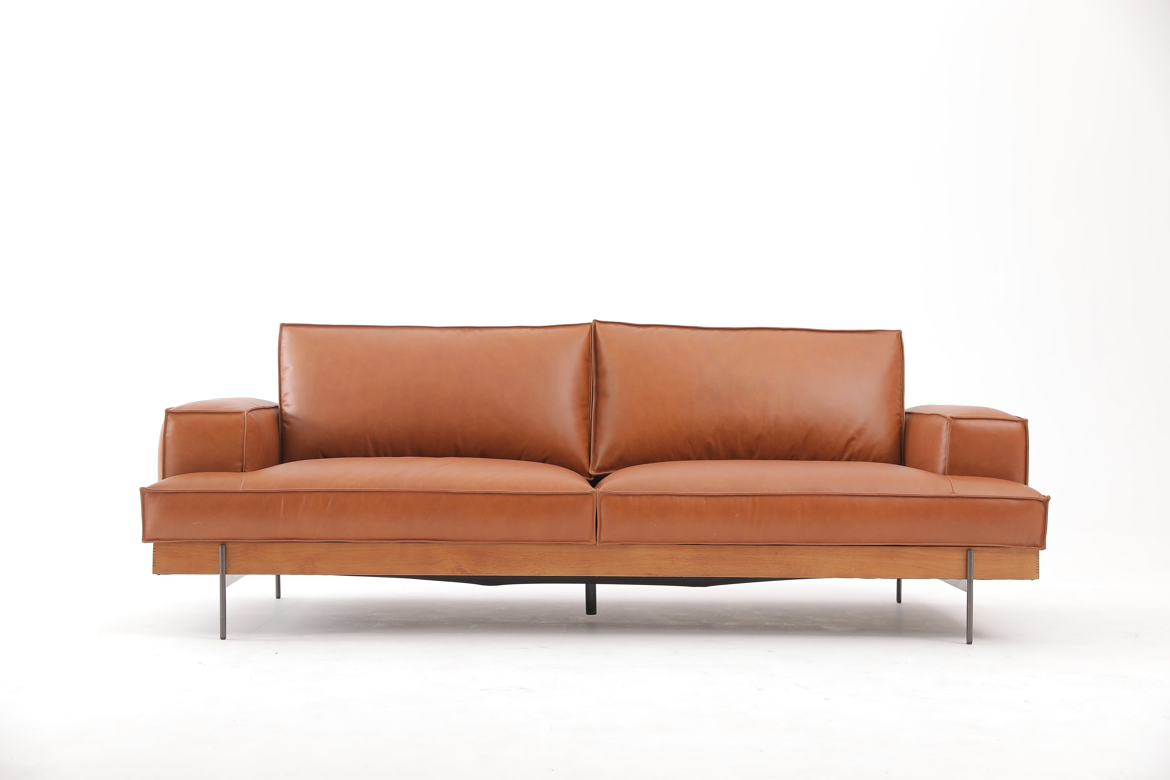 Ignis 3-seater Sofa- Full Cowhide Leather-Copper Brown
